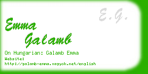 emma galamb business card